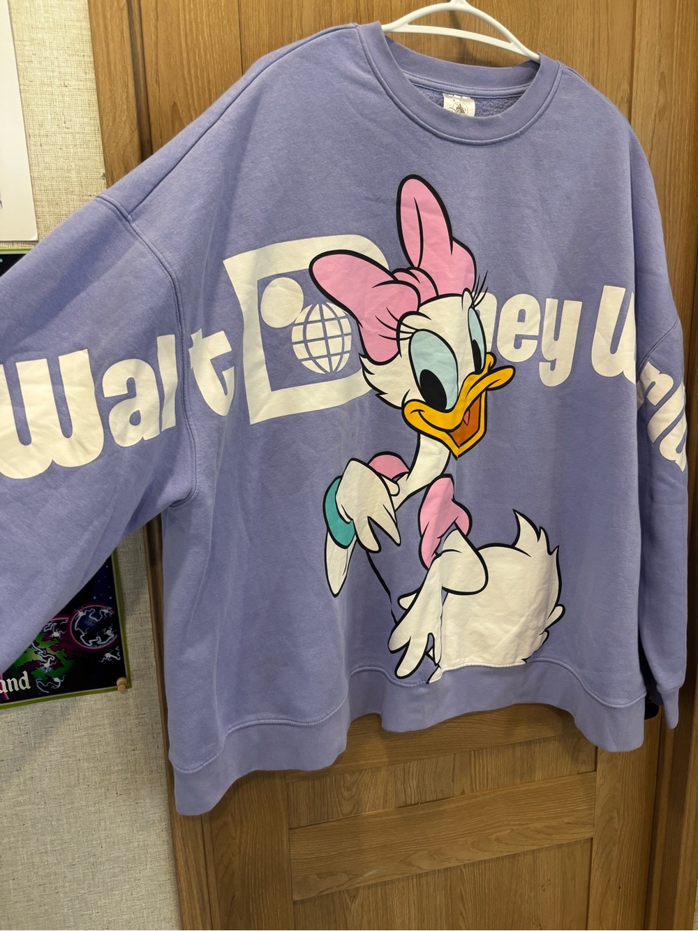 Disney Daisy Duck Oversized Crewneck Sweater Size 2X - Picture 3 of 4